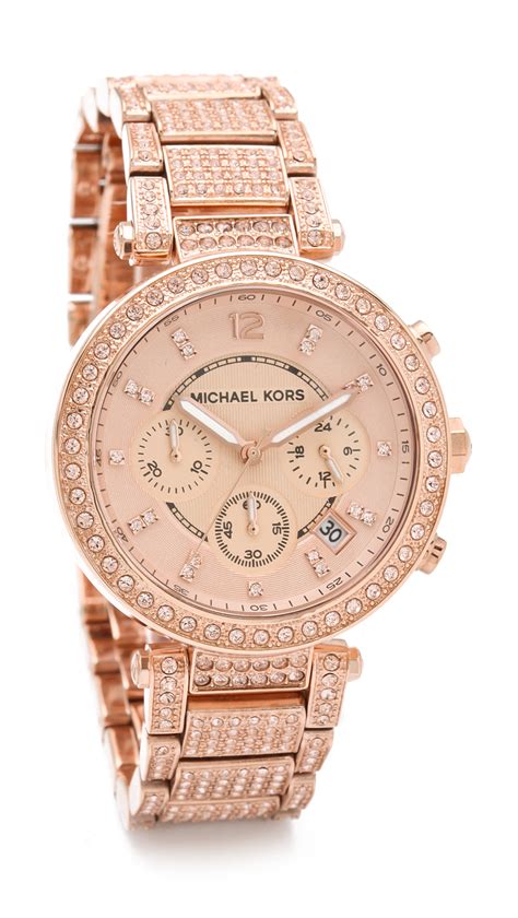 michael kors drake watch rose gold|Michael Kors parker chronograph watch.